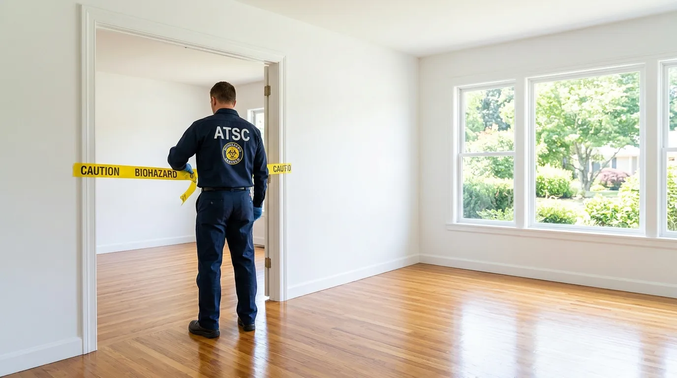 Certified biohazard cleanup crew performing Decomposition Cleanup in Collingdale